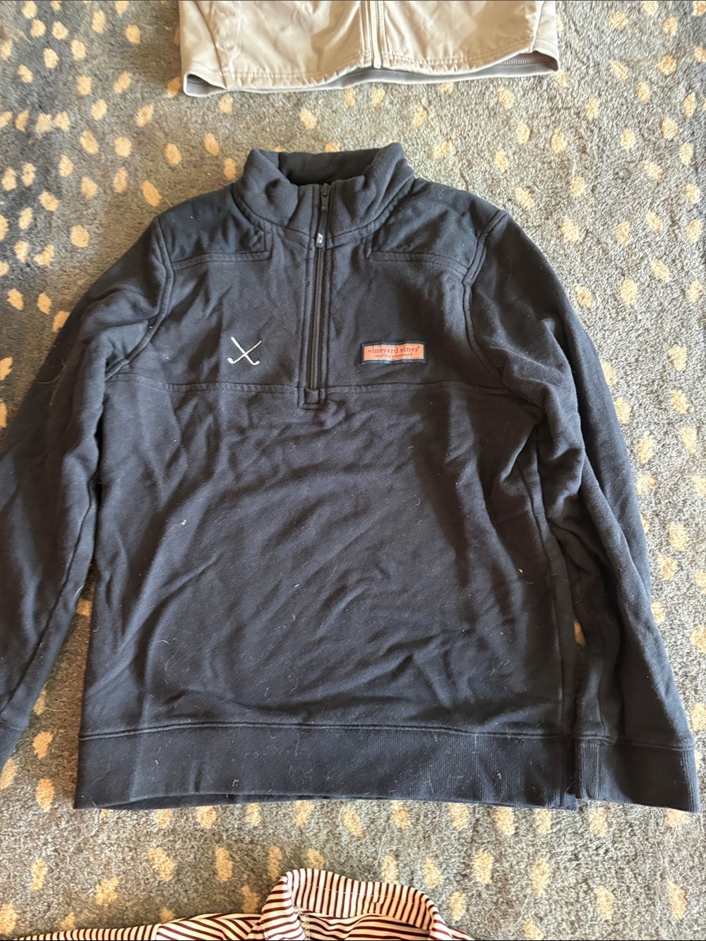 Vineyard Vines Black Quarter-Zip Pullover Sweater